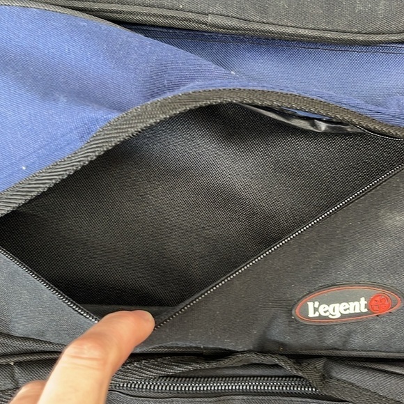 L’egent School Work Backpack Blue Black Multi Compartment Padded Back Straps - Picture 5 of 16